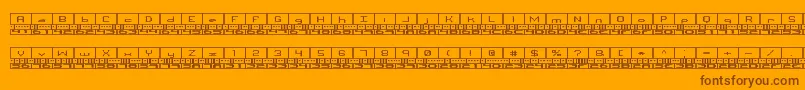 En savoir plus sur la police BinaryBrk Police BinaryBrk – polices brunes sur fond orange