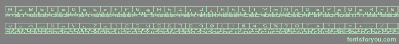 BinaryBrk Font – Green Fonts on Gray Background