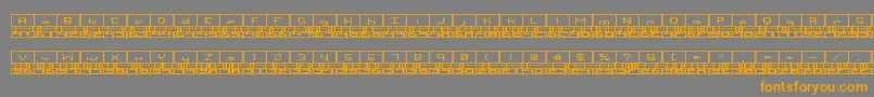 BinaryBrk Font – Orange Fonts on Gray Background