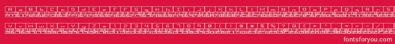 BinaryBrk-Schriftart – Rosa Schriften auf rotem Hintergrund