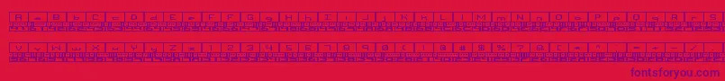 BinaryBrk-Schriftart – Violette Schriften auf rotem Hintergrund