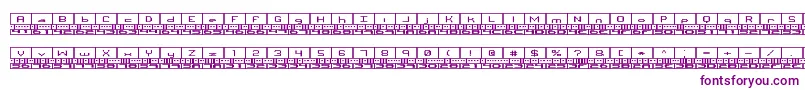 フォントBinaryBrk – 紫色のフォント