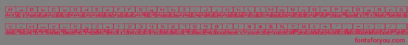 フォントBinaryBrk – 赤い文字の灰色の背景