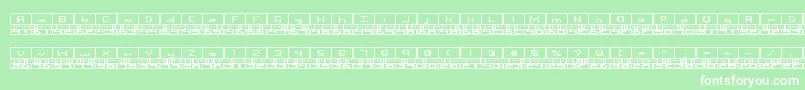 fuente BinaryBrk – Fuentes Blancas Sobre Fondo Verde