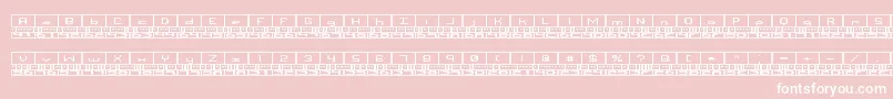 BinaryBrk-Schriftart – Weiße Schriften auf rosa Hintergrund