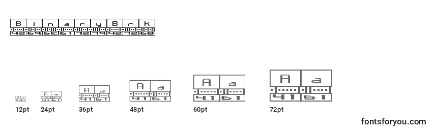 sizes of binarybrk font, binarybrk sizes