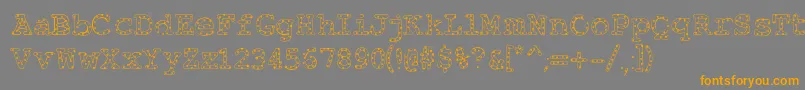 fuente Alphabeticsprinkleslight – Fuentes Naranjas Sobre Fondo Gris