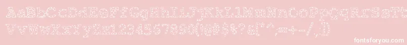 Alphabeticsprinkleslight Font – White Fonts on Pink Background