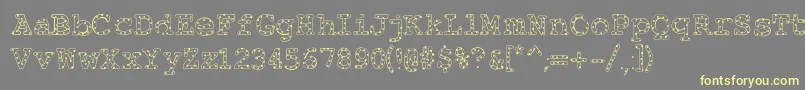 Alphabeticsprinkleslight Font – Yellow Fonts on Gray Background