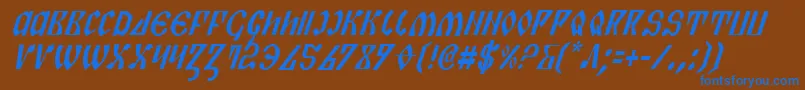 Шрифт Piperci – синие шрифты на коричневом фоне
