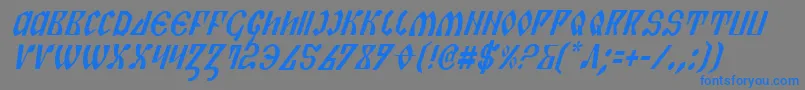Piperci Font – Blue Fonts on Gray Background