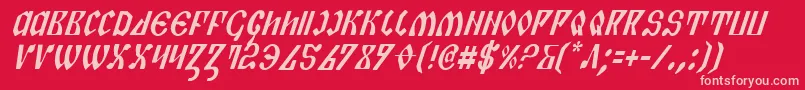 Piperci Font – Pink Fonts on Red Background