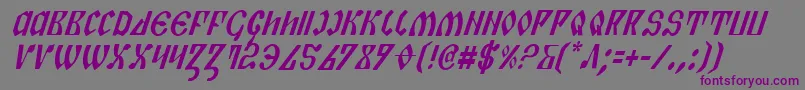 Piperci Font – Purple Fonts on Gray Background