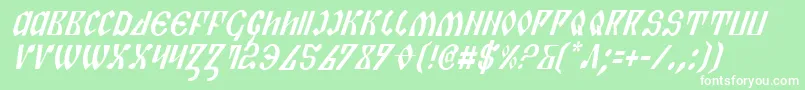 フォントPiperci – 緑の背景に白い文字