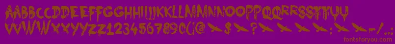 Шрифт DkNightbird – коричневые шрифты на фиолетовом фоне
