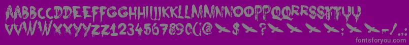 Police DkNightbird – polices grises sur fond violet