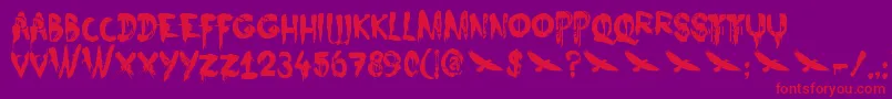 En savoir plus sur la police DkNightbird Police DkNightbird – polices rouges sur fond violet