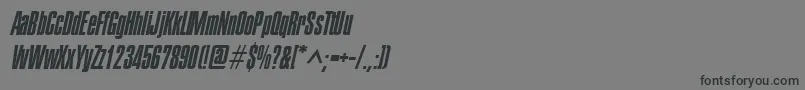 PledgeItalic-Schriftart – Schwarze Schriften auf grauem Hintergrund
