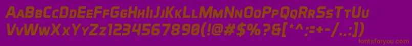 Weitere Informationen zur AeroMaticsDisplayBoldItalic-Schriftart AeroMaticsDisplayBoldItalic-Schriftart – Braune Schriften auf violettem Hintergrund