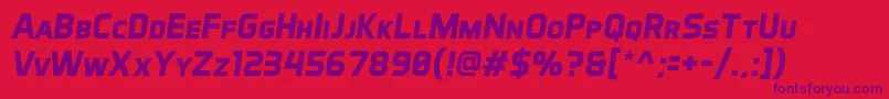 AeroMaticsDisplayBoldItalic Font – Purple Fonts on Red Background