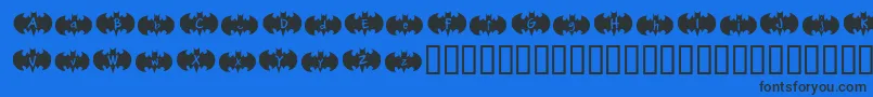 BatBen Font – Black Fonts on Blue Background