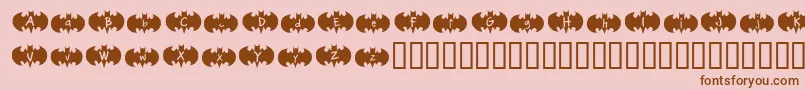 BatBen Font – Brown Fonts on Pink Background