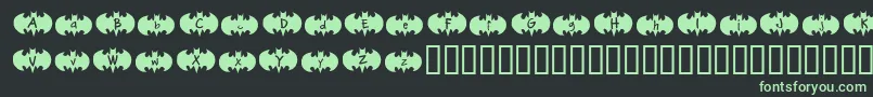 BatBen Font – Green Fonts on Black Background