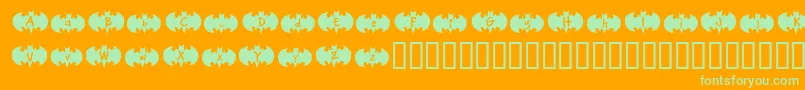 BatBen Font – Green Fonts on Orange Background