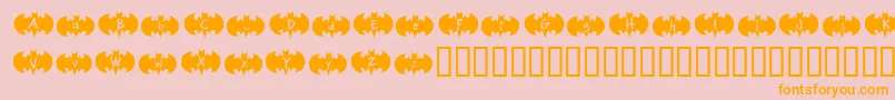 BatBen Font – Orange Fonts on Pink Background