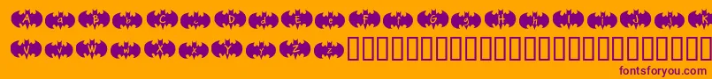 BatBen Font – Purple Fonts on Orange Background