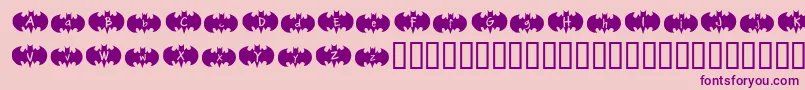 BatBen Font – Purple Fonts on Pink Background