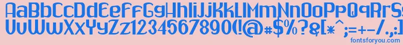 Drabe Font – Blue Fonts on Pink Background