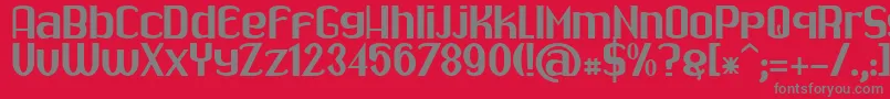 フォントDrabe – 赤い背景に灰色の文字