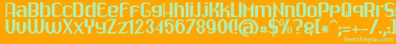 Drabe Font – Green Fonts on Orange Background