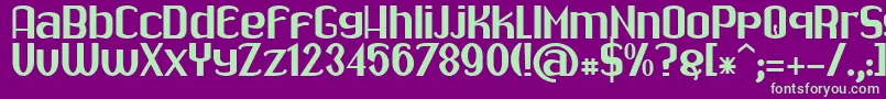 Drabe Font – Green Fonts on Purple Background