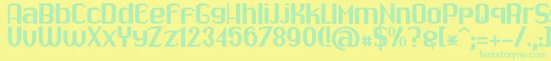 Drabe Font – Green Fonts on Yellow Background