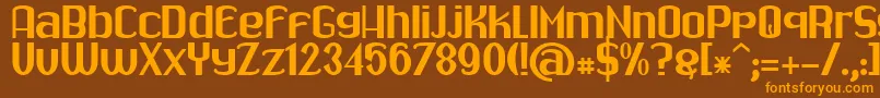 Drabe Font – Orange Fonts on Brown Background