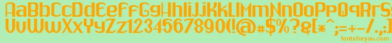 Drabe Font – Orange Fonts on Green Background