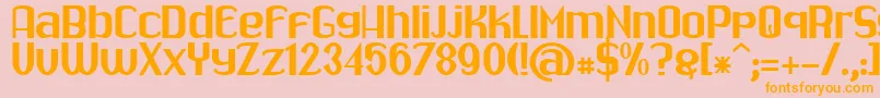 Drabe Font – Orange Fonts on Pink Background