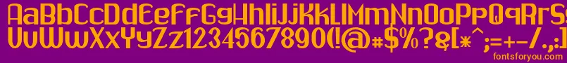 Drabe Font – Orange Fonts on Purple Background