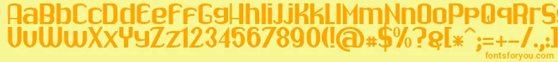 Drabe Font – Orange Fonts on Yellow Background