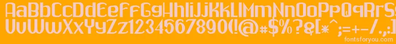 Drabe Font – Pink Fonts on Orange Background