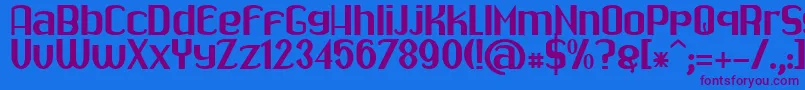 Drabe Font – Purple Fonts on Blue Background