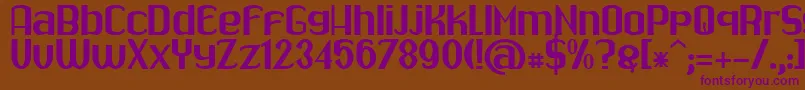 Drabe Font – Purple Fonts on Brown Background