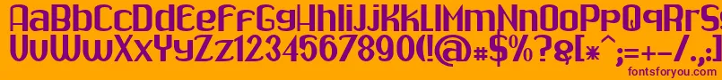 Drabe Font – Purple Fonts on Orange Background