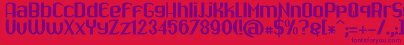 Drabe Font – Purple Fonts on Red Background