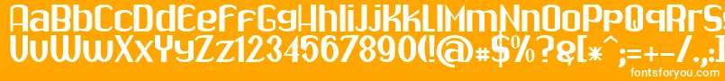 Drabe Font – White Fonts on Orange Background