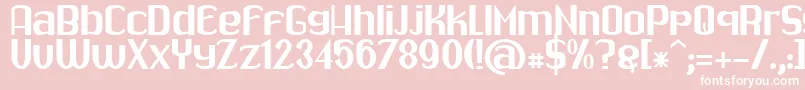 Drabe Font – White Fonts on Pink Background
