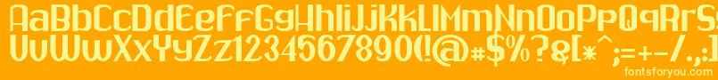 Drabe Font – Yellow Fonts on Orange Background
