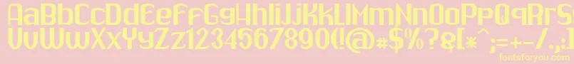 Drabe Font – Yellow Fonts on Pink Background